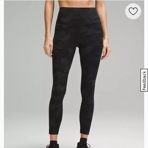 Lululemon Black Camo Wunder Under High-Rise Leggings